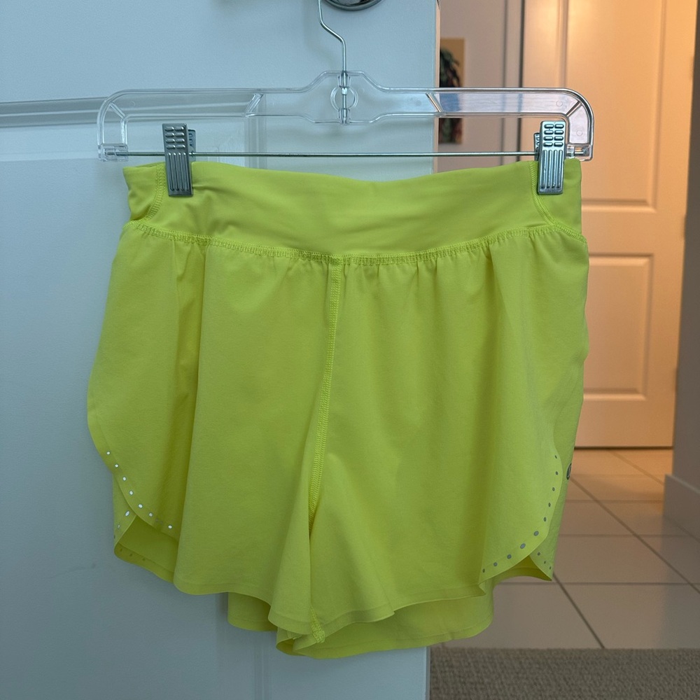 Lululemon Fast and Free Reflective High-Rise Classic-Fit Short 3" Electric Lemon